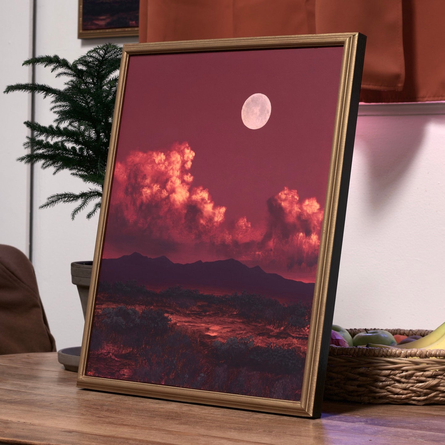 Ortiz Series 3, No.1 - Original Southwest Landscape Oil Painting - 16 x 20 inches in handmade frame