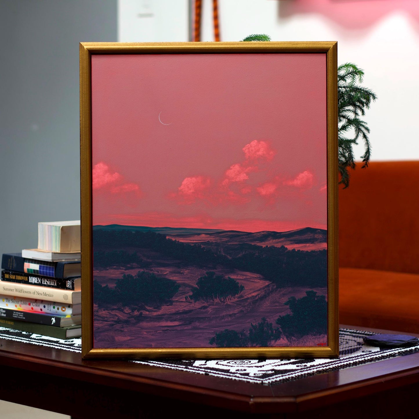 Tesuque No.6 - 16" x 20"- Southwestern Oil Painting in Handmade Frame