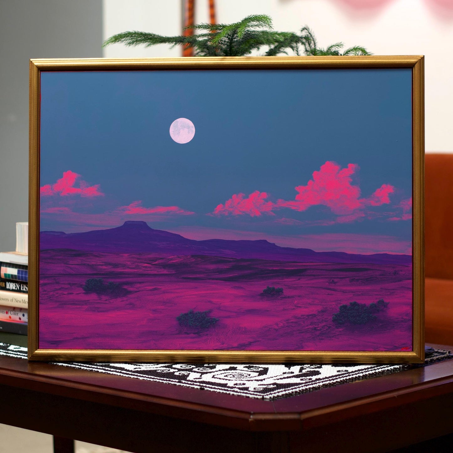 Abiquiú Series 4, No.8 - 18" x 24" - Southwestern Oil Painting in Handmade Frame