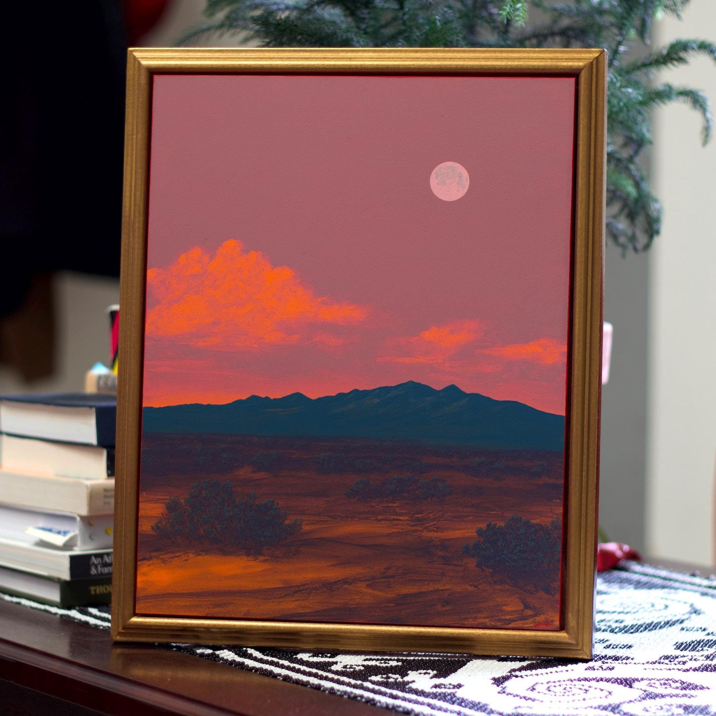 Ortiz Series 3, No.9 - 11" x 14"- Southwestern Oil Painting in Handmade Frame