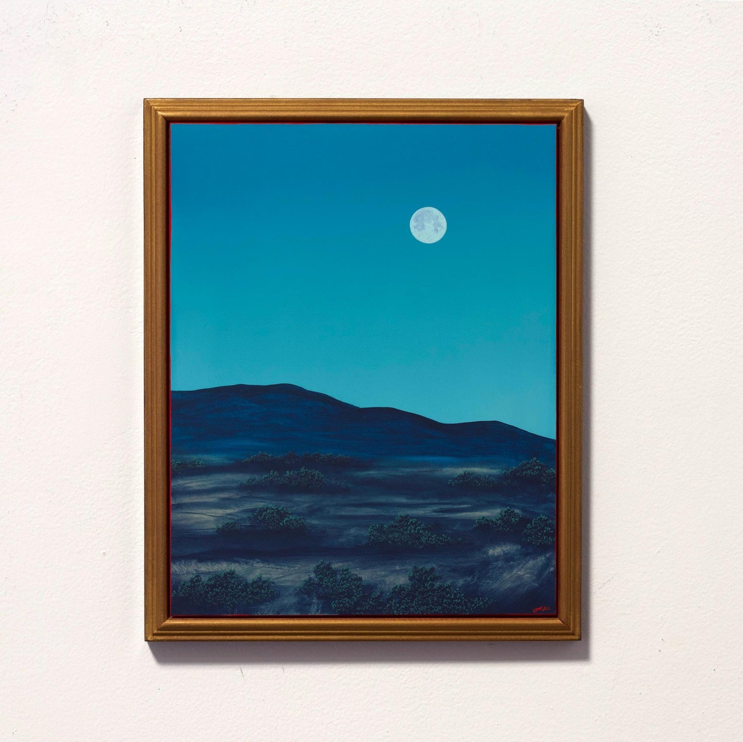 Sangre de Cristo Series 8, No.3 - 11" x 14"- Southwestern Oil Painting in Handmade Frame