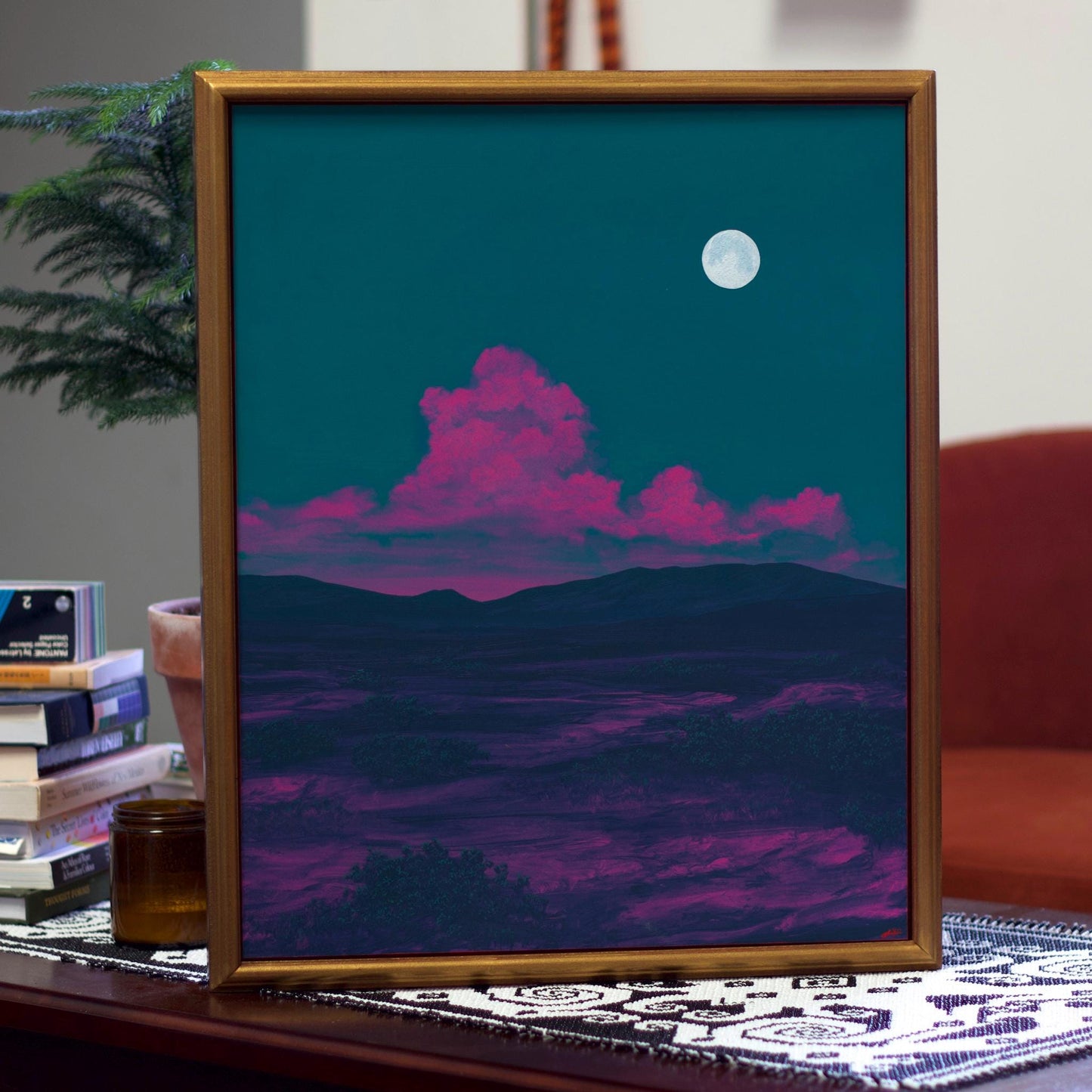 Sangre de Cristo Series 8, No.2 - 16" x 20"- Southwestern Oil Painting in Handmade Frame