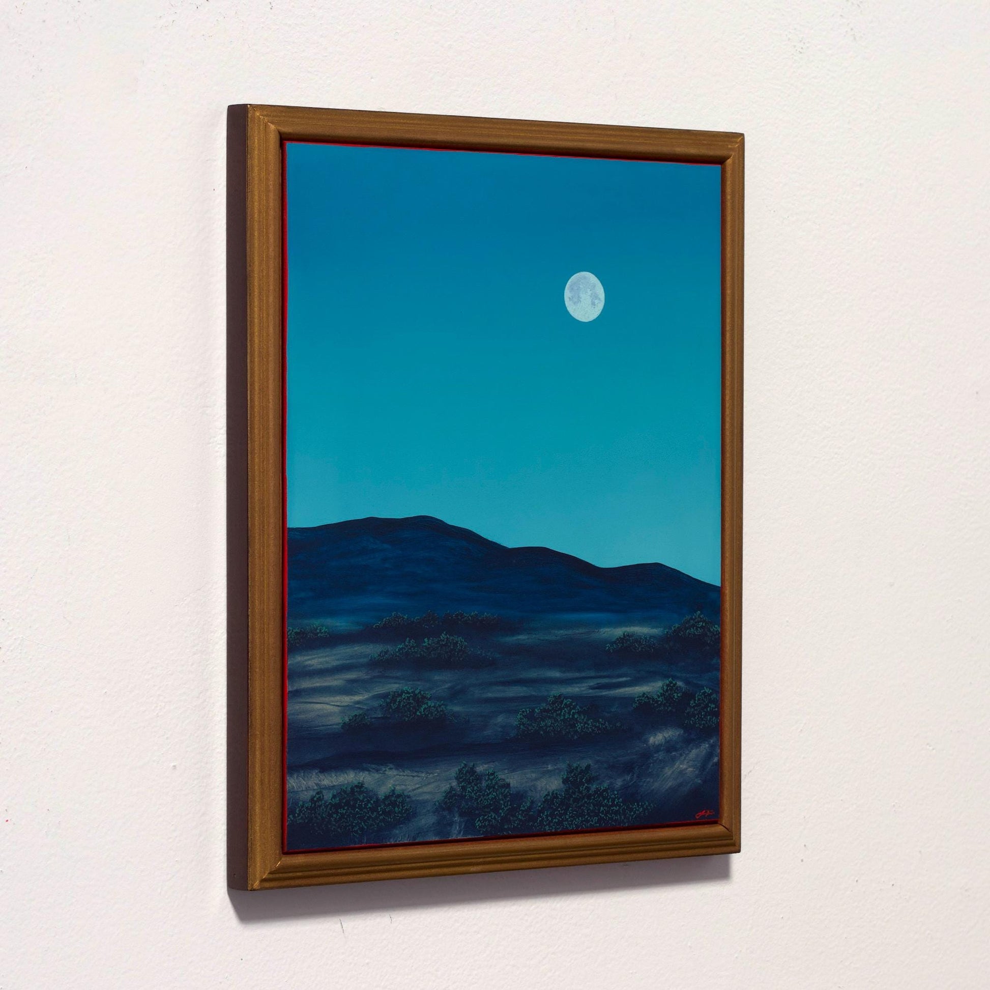 Sangre de Cristo Series 8, No.3 - 11" x 14"- Southwestern Oil Painting in Handmade Frame
