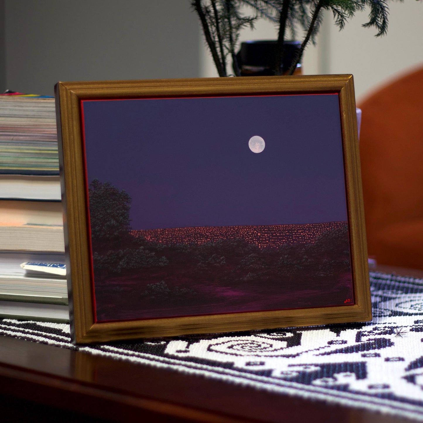 Mulholland No.1 - 8" x 10"- Southwestern Oil Painting in Handmade Frame