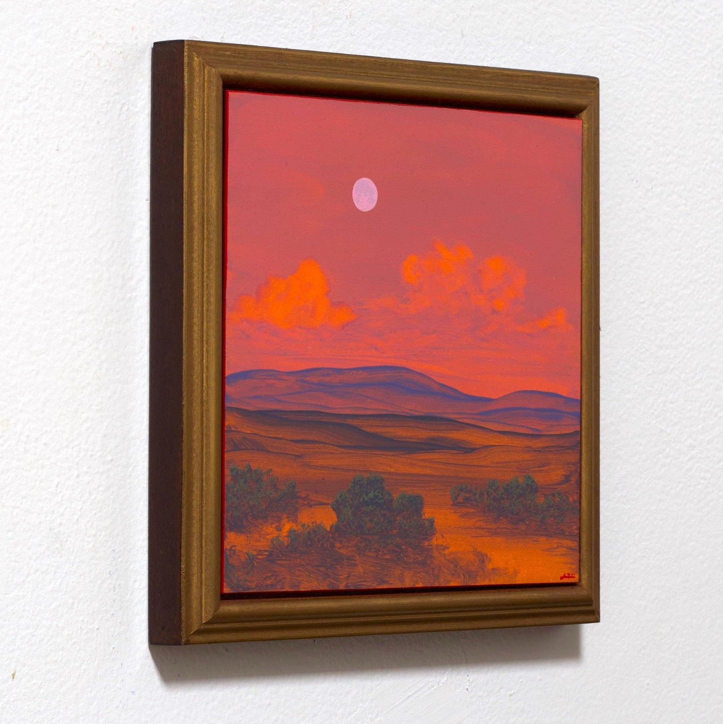 Chimayó Series 3, No.9 - 8" x 8"- Southwestern Oil Painting in Handmade Frame