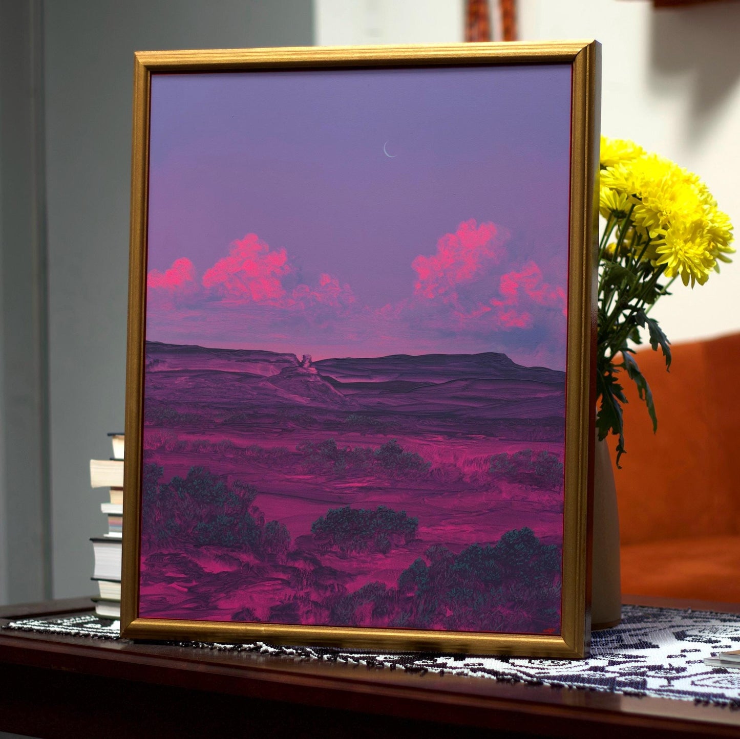 Ghost Ranch No.13 - 16" x 20"- Southwestern Oil Painting in Handmade Frame