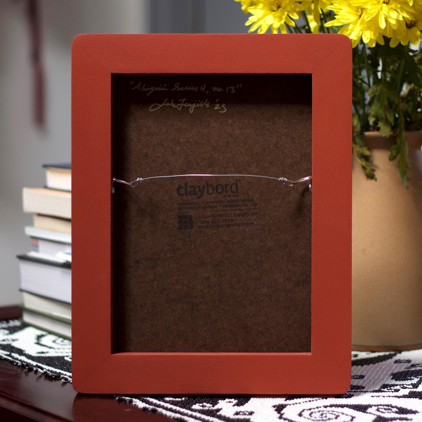 Abiquiú Series 4, No.13 - 9" x 12"- Southwestern Painting in Handmade Frame