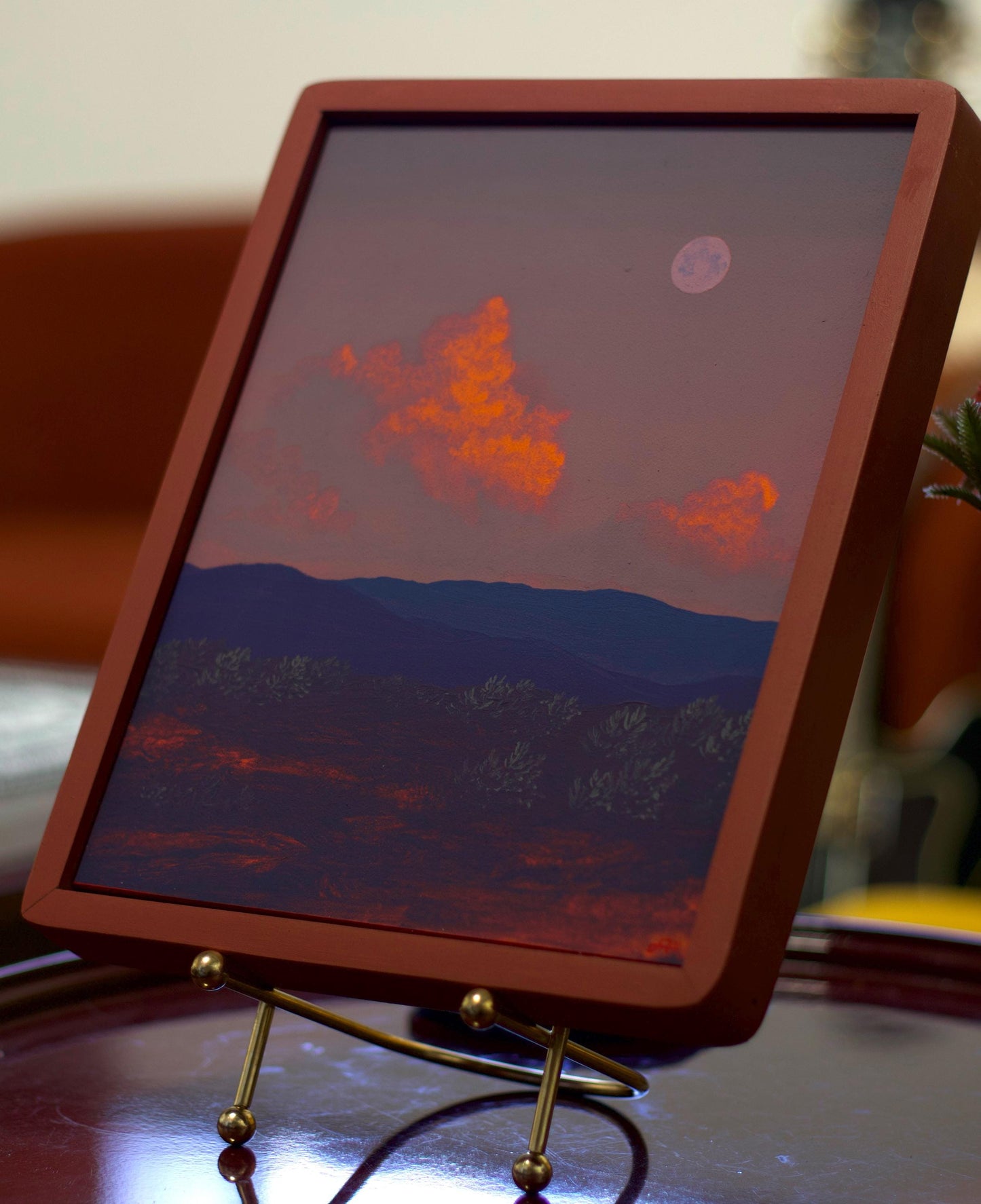 Jemez Series 8, No.2 - 8" x 10", Original Southwestern Landscape Painting in Handmade Frame