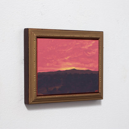 Jemez Miniature Series 3, No.7 - 5" x 7", Original Southwestern Landscape Oil Painting in Handmade Frame