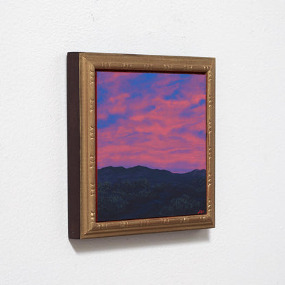 Sangre de Cristo Miniature Series 3, No.10 - 6" x 6", Original Southwestern Landscape Oil Painting in Handmade Frame