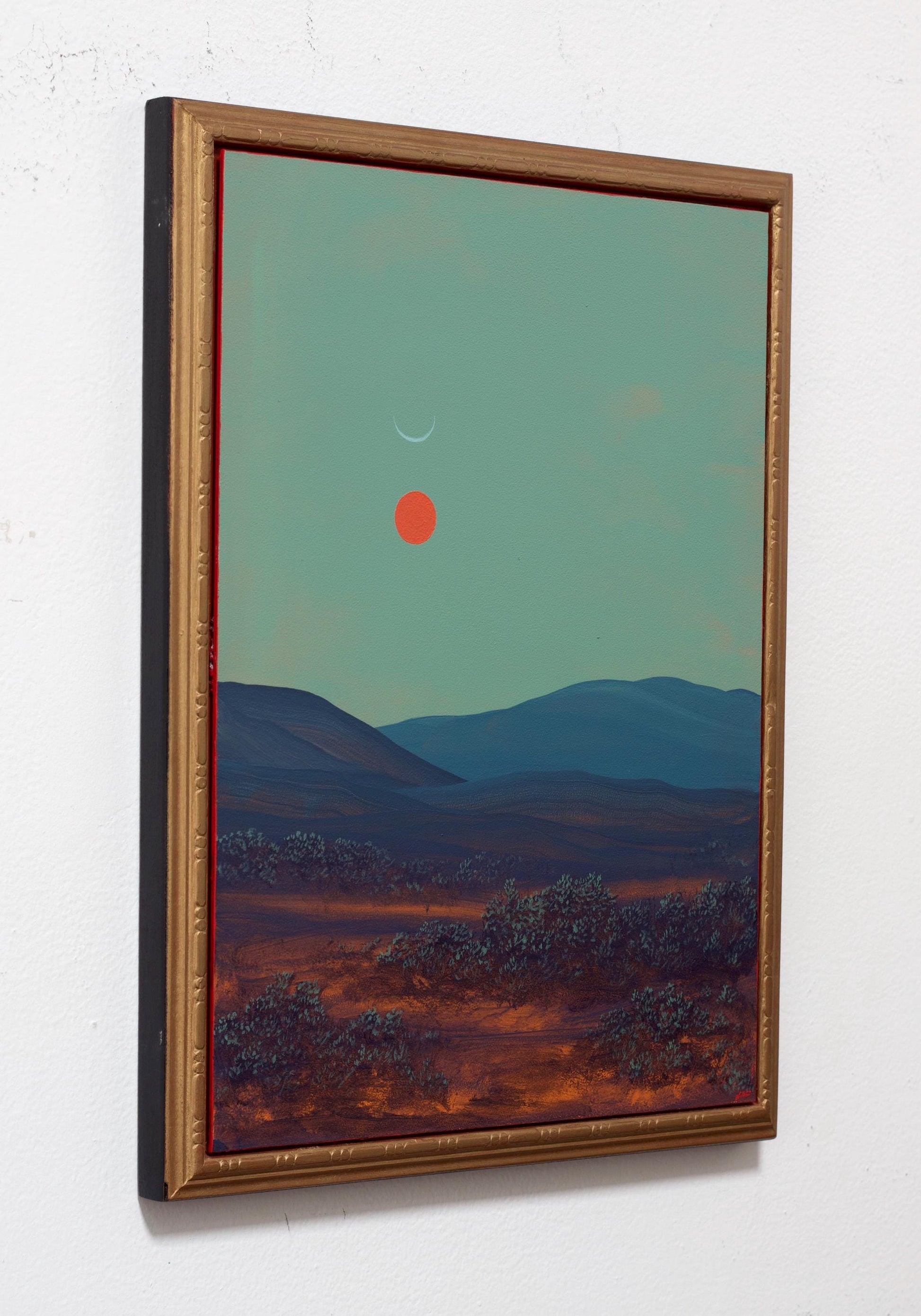 Tesuque No.7 - 12" x 16"- Southwestern Landscape Painting in Handmade Frame