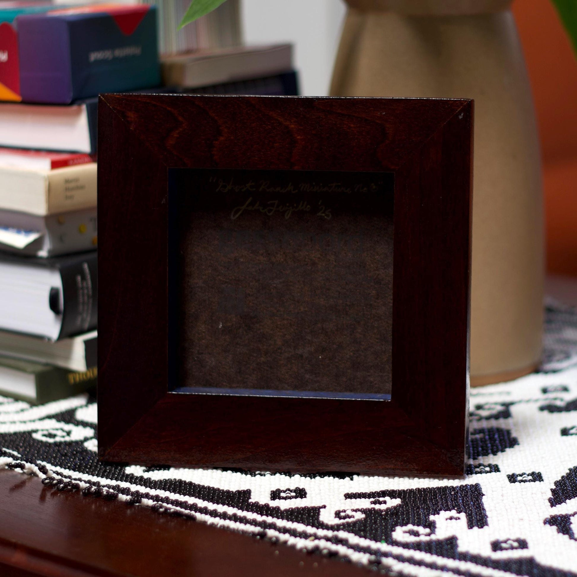Ghost Ranch Miniature No.8 - 6" x 6", Original Southwestern Landscape Painting in Handmade Frame