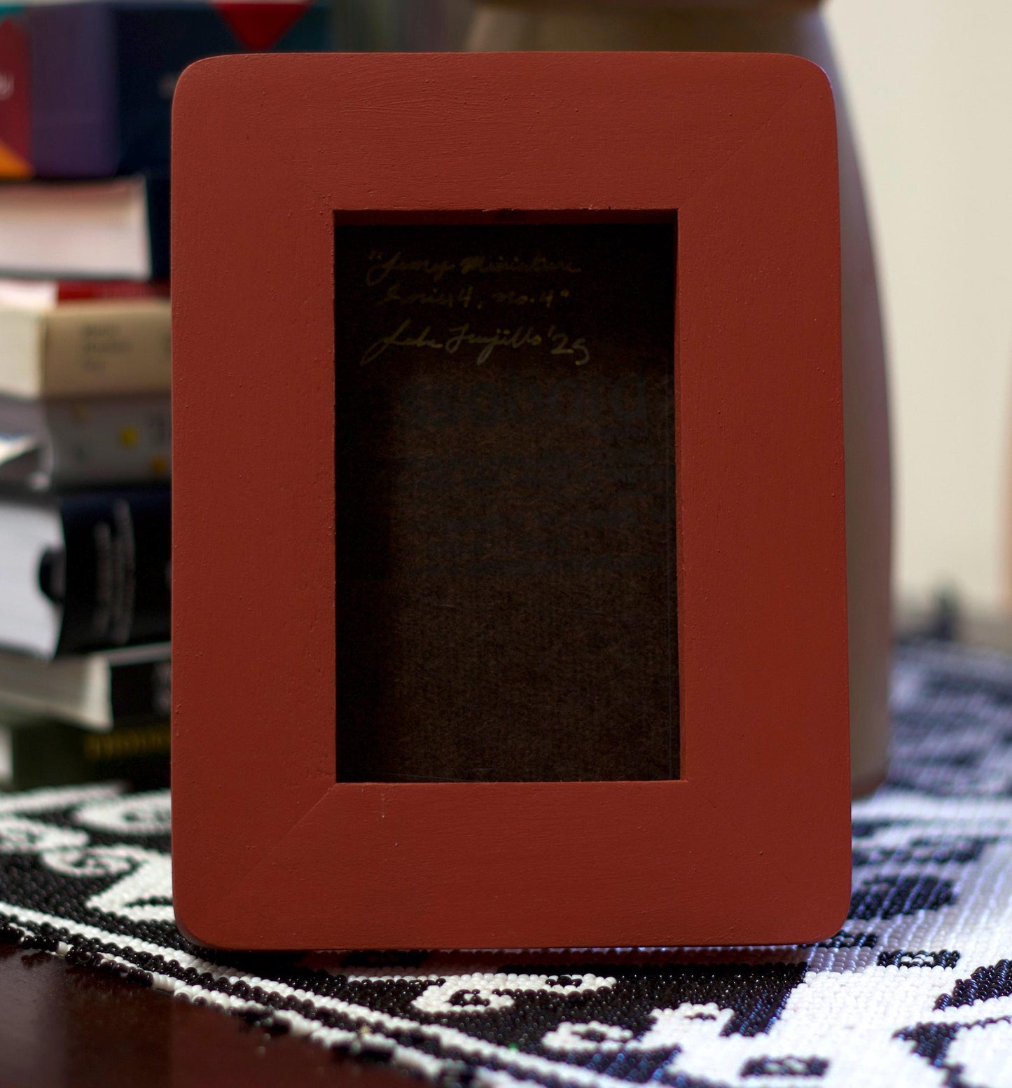 Jemez Miniature Series 4, No.4 - 5" x 7", Original Southwestern Landscape Painting in Handmade Frame