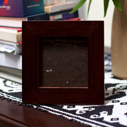 Jemez Miniature Series 4, No.5 - 6" x 6", Original Southwestern Landscape Painting in Handmade Frame