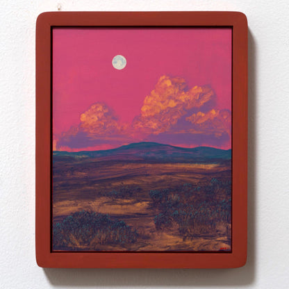 Nambé Badlands No.2 - 8" x 10"- Southwestern Painting in Handmade Frame