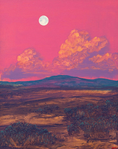 Nambé Badlands No.2 - 8" x 10"- Southwestern Painting in Handmade Frame