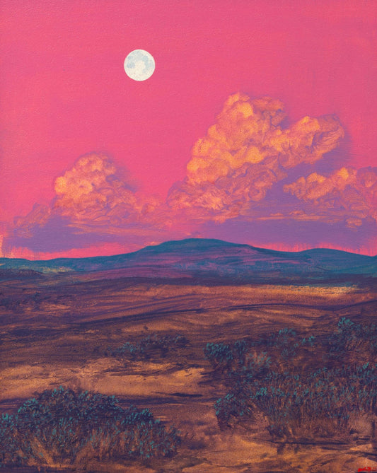 Nambé Badlands No.2 - 8" x 10"- Southwestern Painting in Handmade Frame