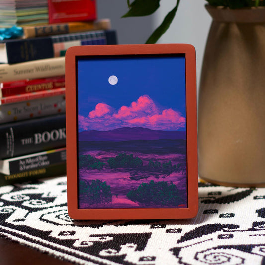 Sangre de Cristo Miniature Series 3, No.6 - 5" x 7", Original Southwestern Landscape Painting in Handmade Frame