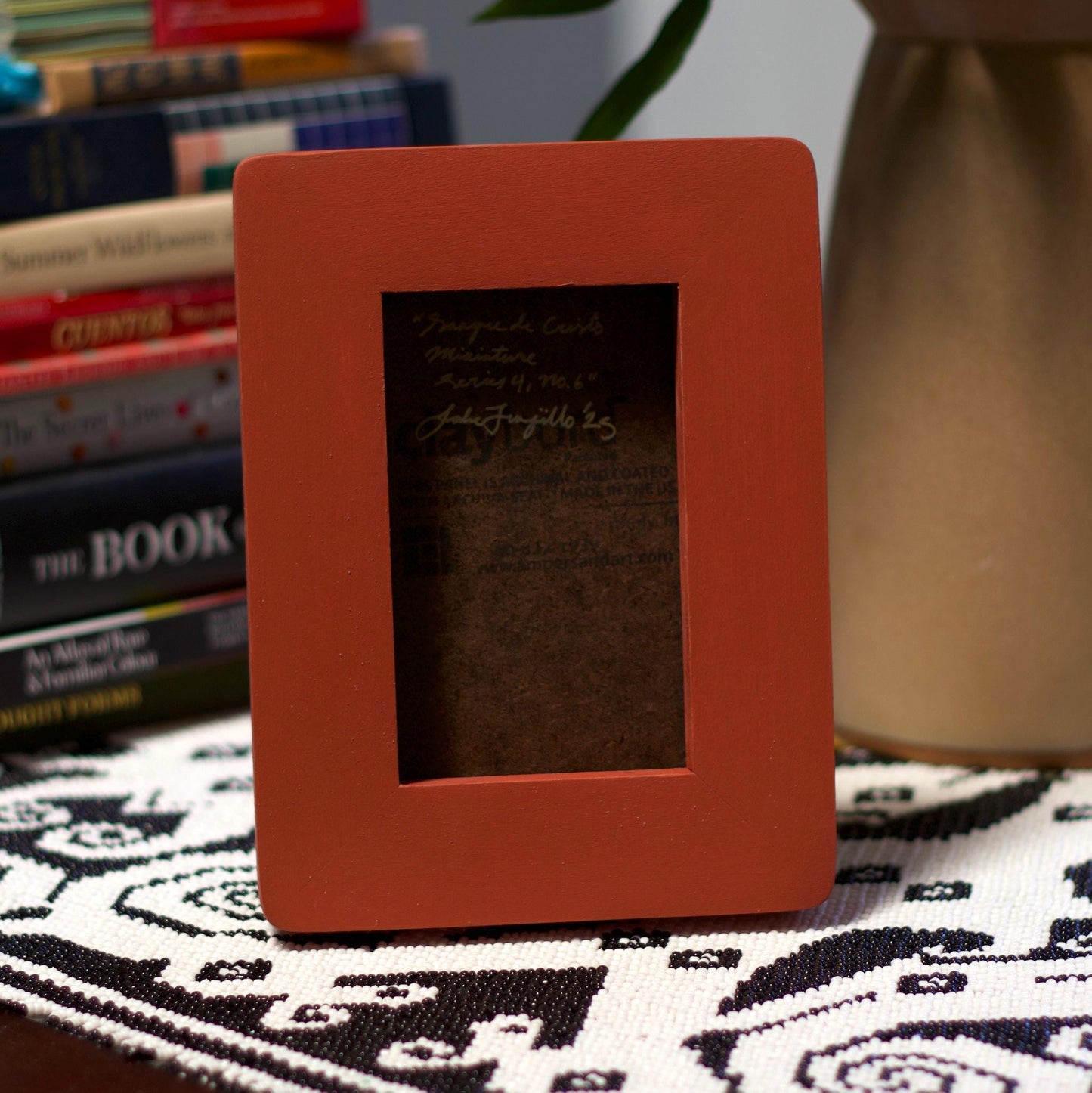Sangre de Cristo Miniature Series 3, No.6 - 5" x 7", Original Southwestern Landscape Painting in Handmade Frame