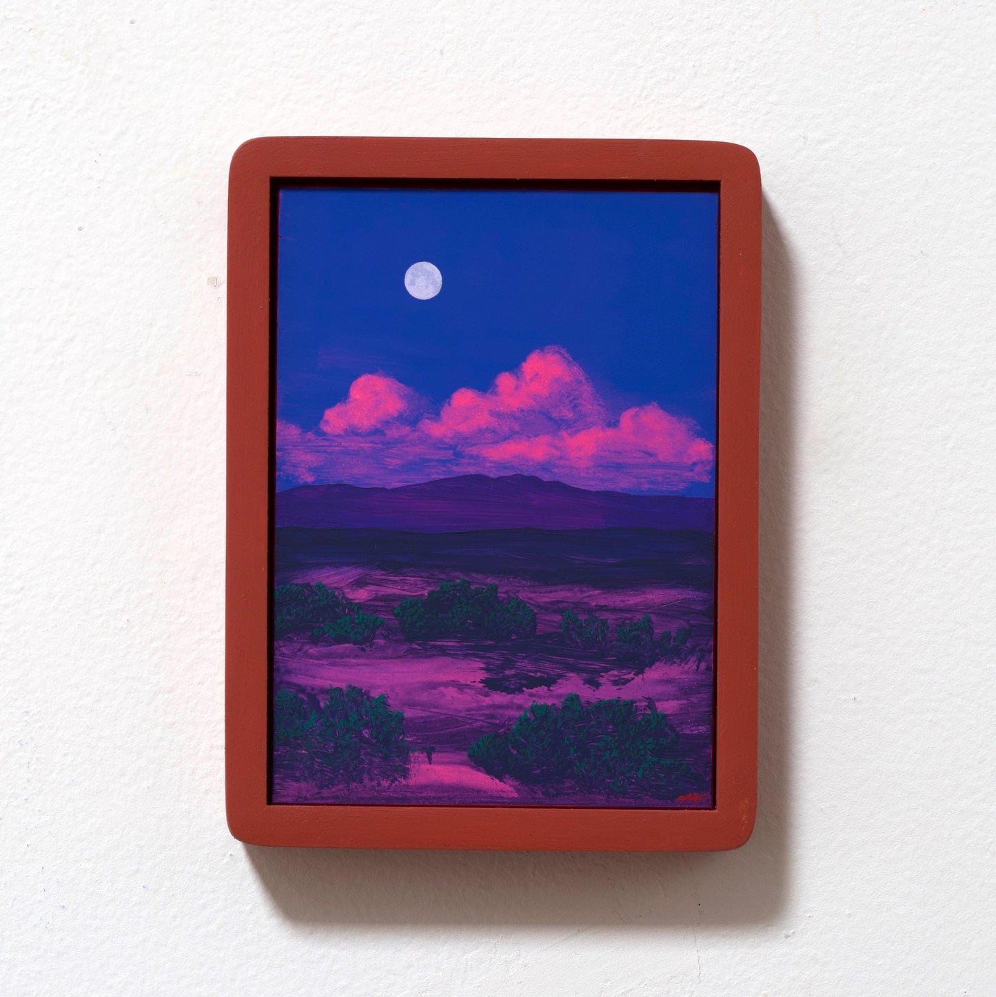 Sangre de Cristo Miniature Series 3, No.6 - 5" x 7", Original Southwestern Landscape Painting in Handmade Frame
