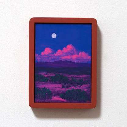 Sangre de Cristo Miniature Series 3, No.6 - 5" x 7", Original Southwestern Landscape Painting in Handmade Frame