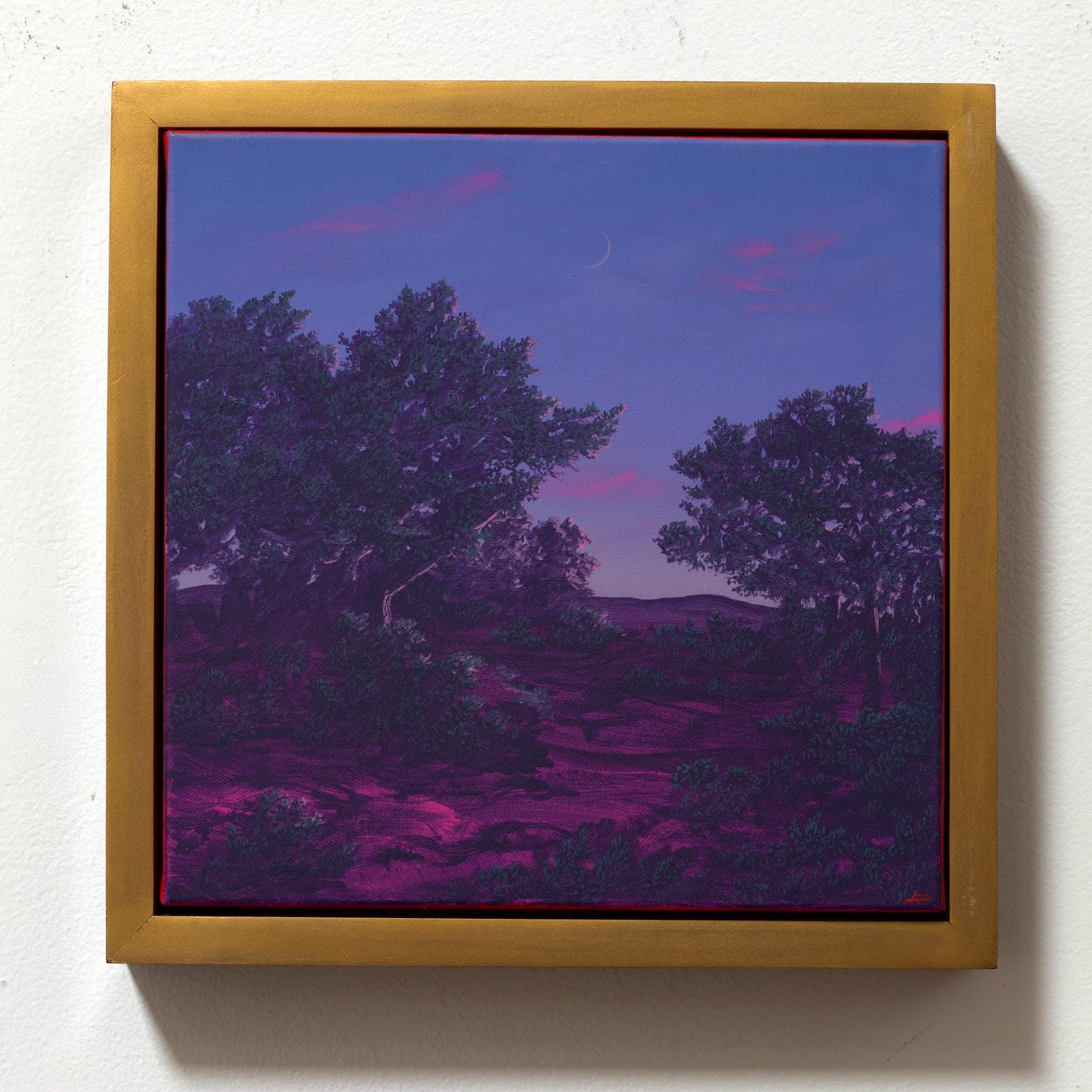 Big Tesuque No.2 - 12" x 12" Oil Painting in Handmade Frame