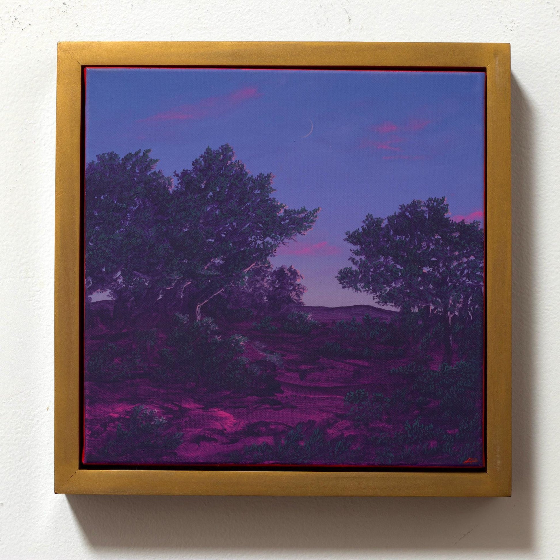 Big Tesuque No.2 - 12" x 12" Oil Painting in Handmade Frame