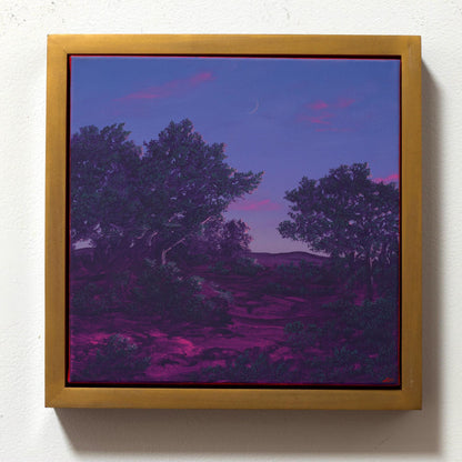 Big Tesuque No.2 - 12" x 12" Oil Painting in Handmade Frame
