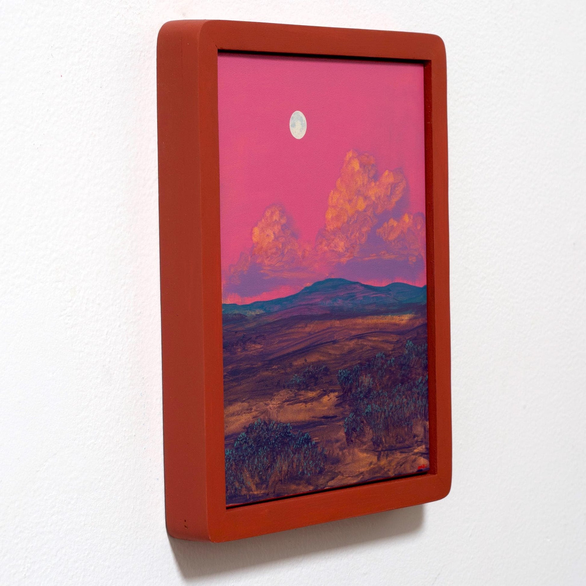 Nambé Badlands No.2 - 8" x 10"- Southwestern Painting in Handmade Frame