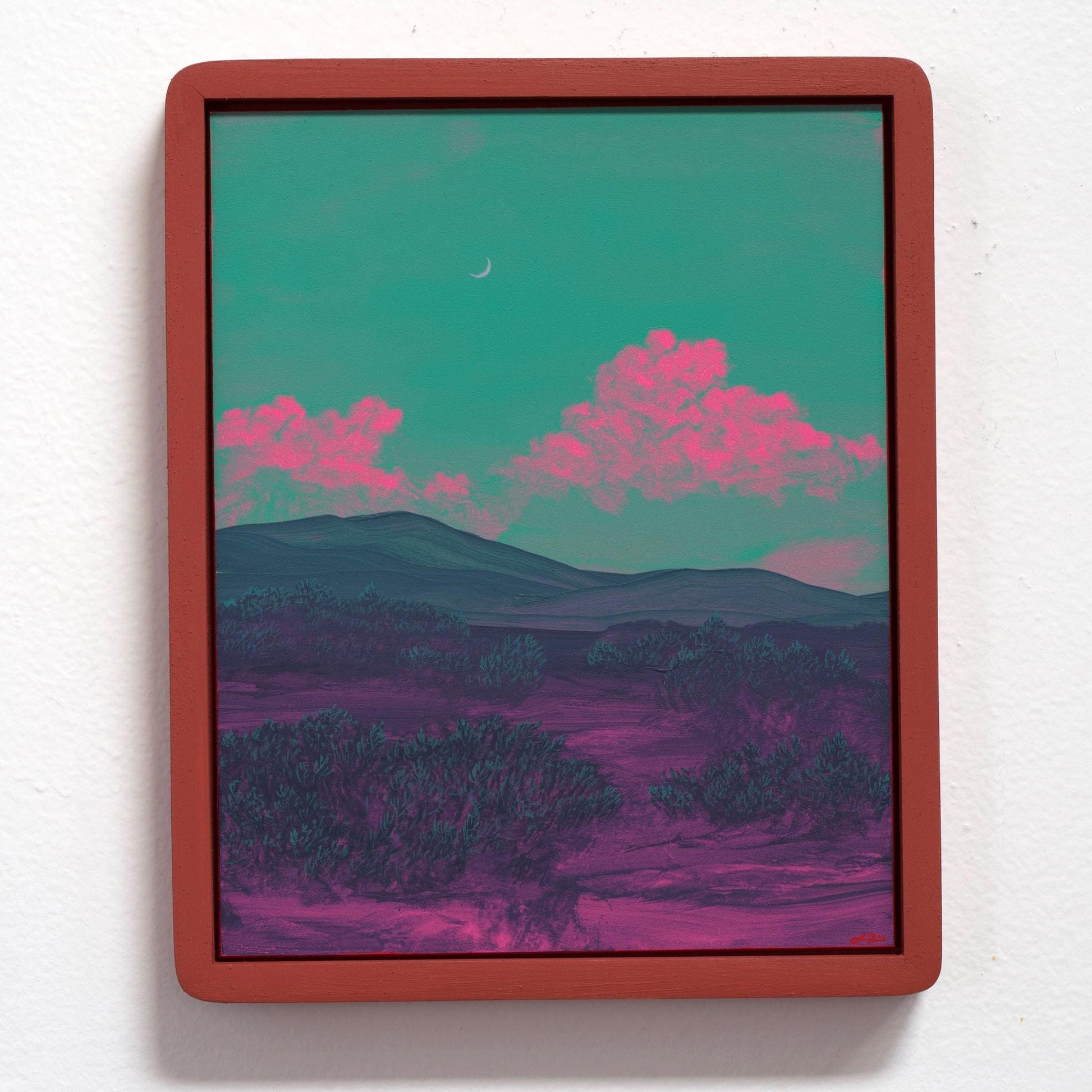 Santa Fe Foothills No.1 - 8" x 10"- Southwestern Painting in Handmade Frame