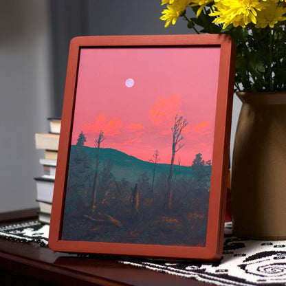 Aspen Vista, Santa Fe, August 17th 2025 - 9" x 12"- Southwestern Painting in Handmade Frame