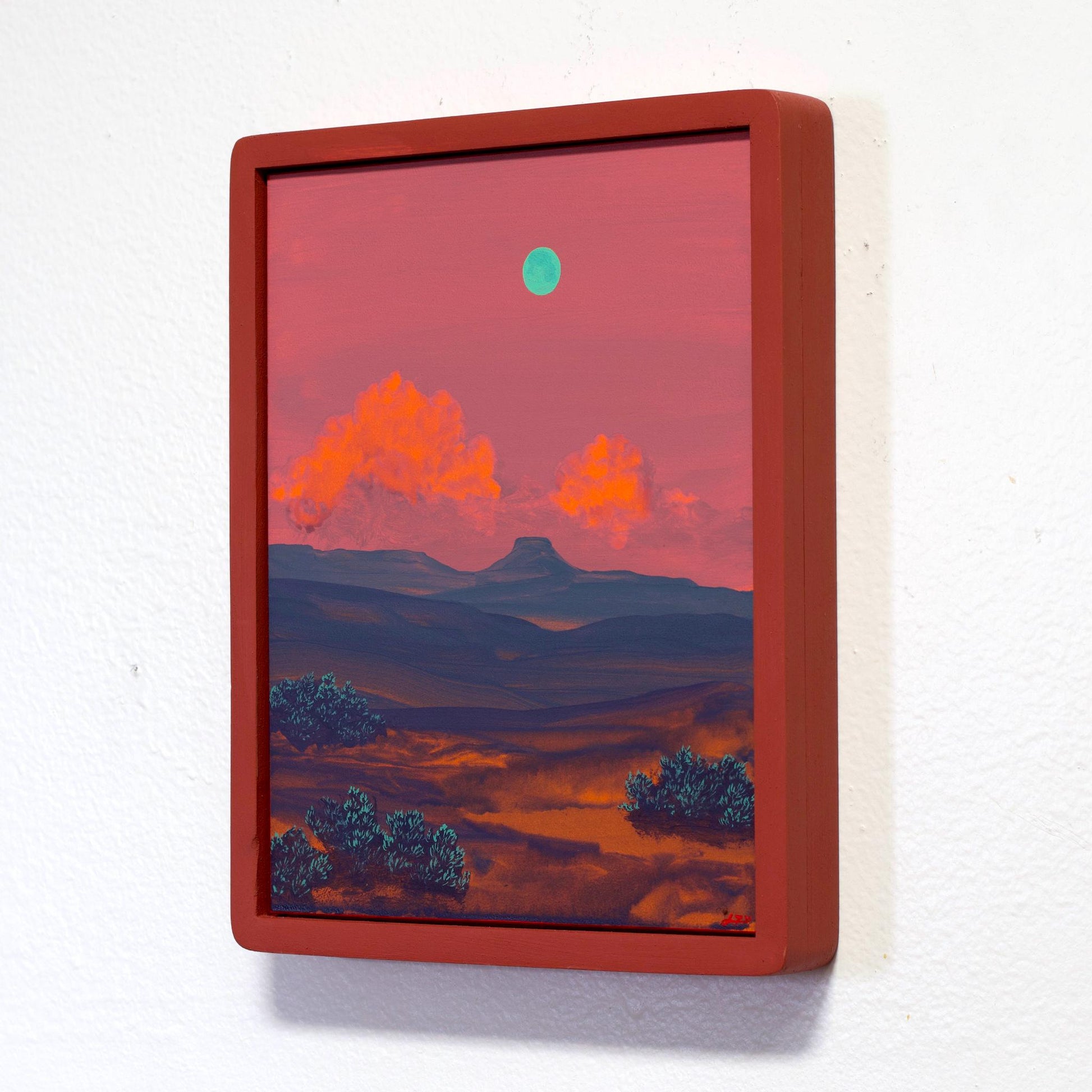 Abiquiú Series 4, No.14 - 8" x 10"- Southwestern Painting in Handmade Frame