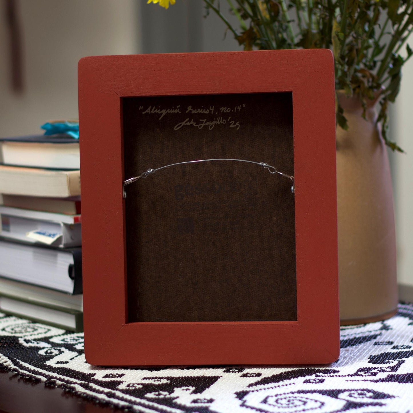 Abiquiú Series 4, No.14 - 8" x 10"- Southwestern Painting in Handmade Frame