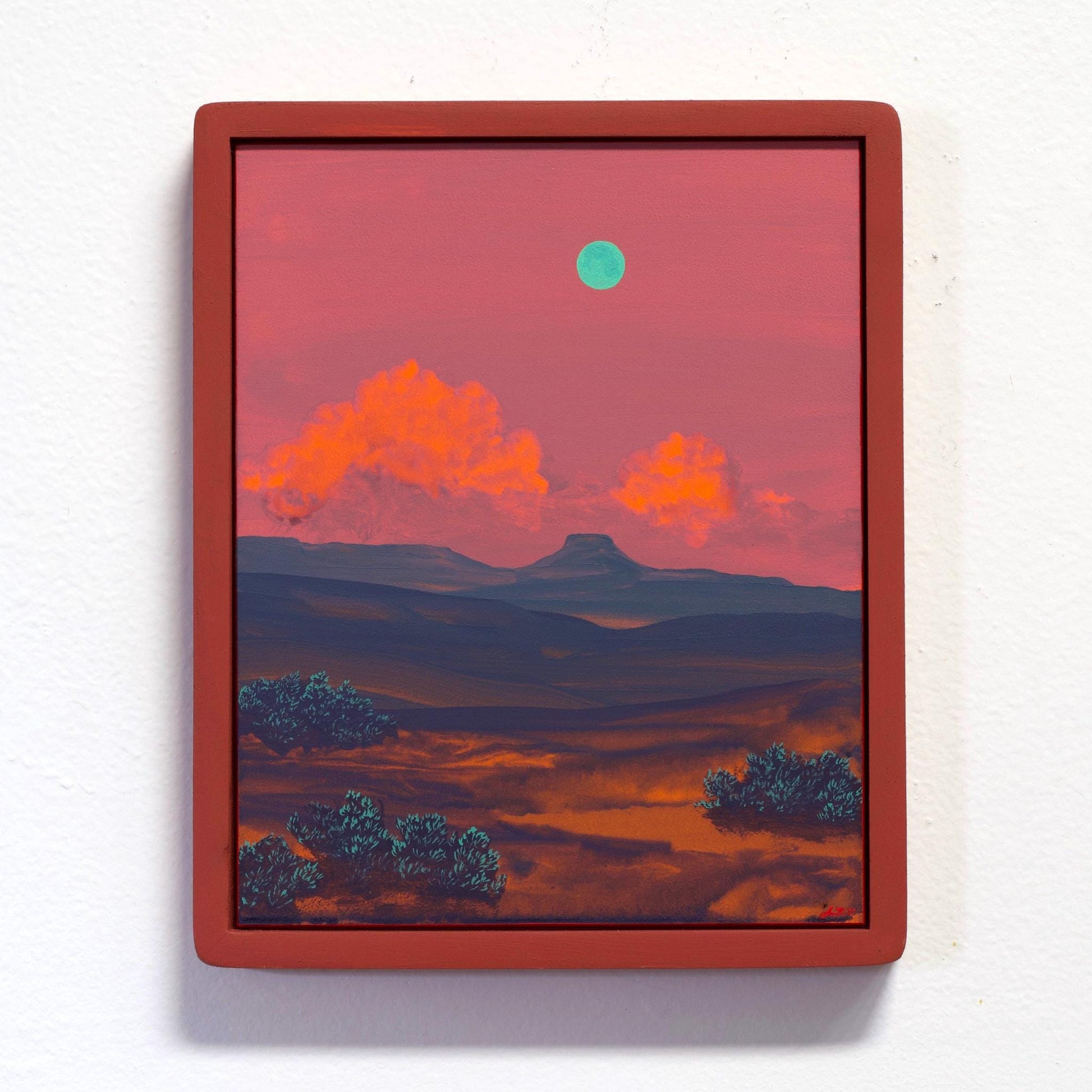 Abiquiú Series 4, No.14 - 8" x 10"- Southwestern Painting in Handmade Frame