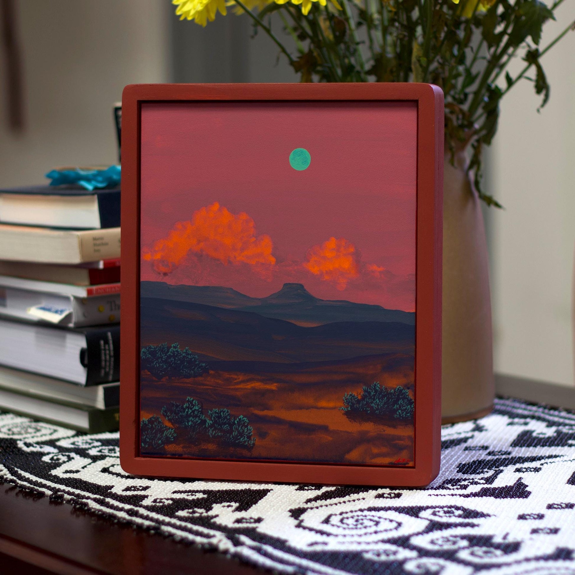 Abiquiú Series 4, No.14 - 8" x 10"- Southwestern Painting in Handmade Frame