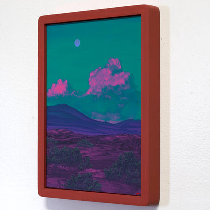 Santa Fe Foothills No.2 - 9" x 12"- Southwestern Painting in Handmade Frame