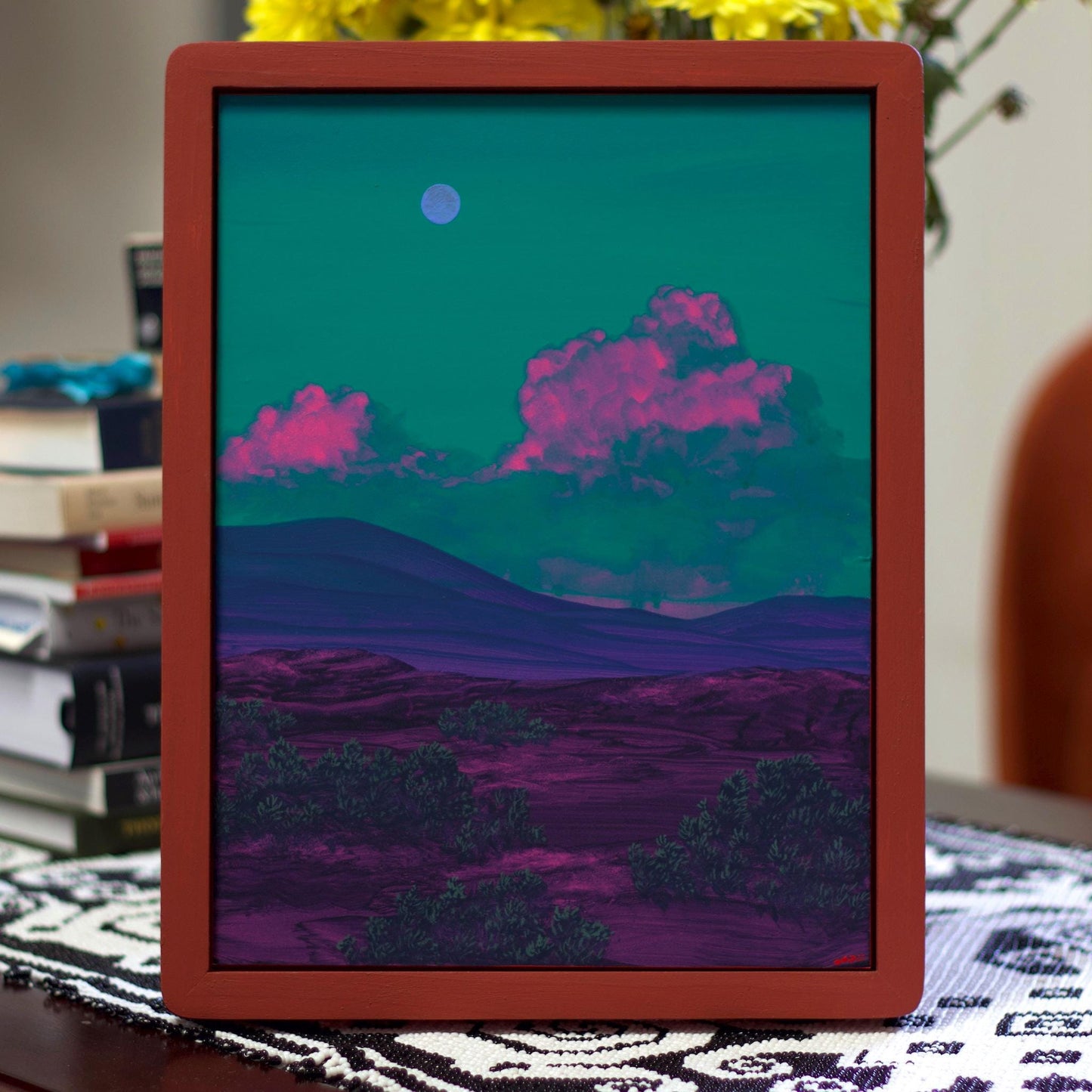 Santa Fe Foothills No.2 - 9" x 12"- Southwestern Painting in Handmade Frame