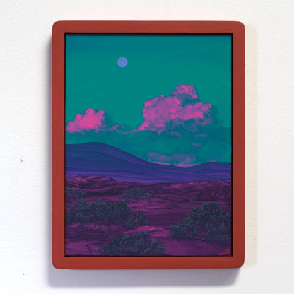 Santa Fe Foothills No.2 - 9" x 12"- Southwestern Painting in Handmade Frame