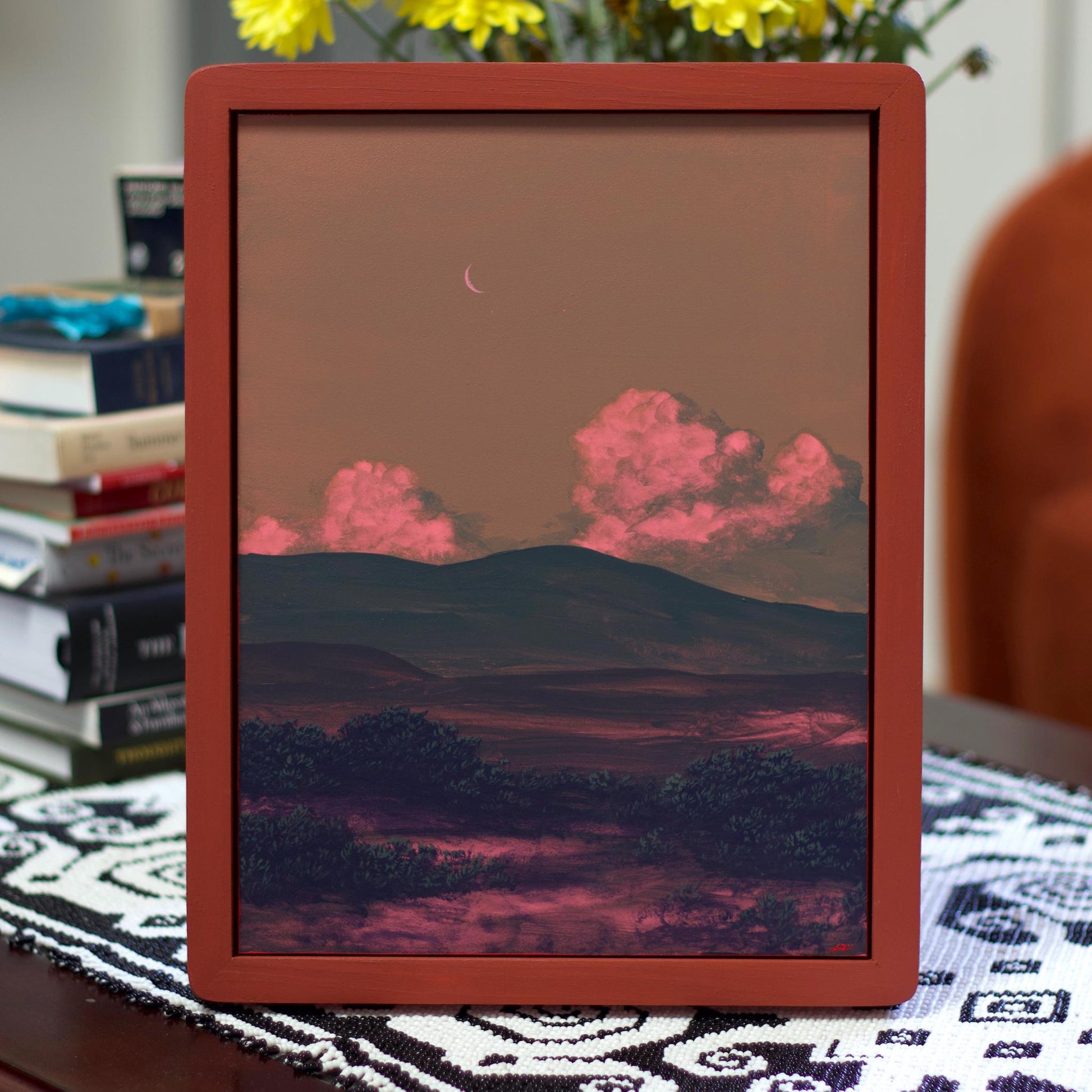 Santa Fe Foothills No.3 - 9" x 12"- Southwestern Painting in Handmade Frame