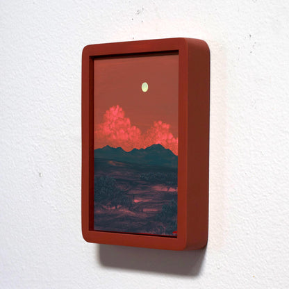 Ortiz Miniature Series 2, No.5 - 5" x 7", Original Southwestern Landscape Painting in Handmade Frame