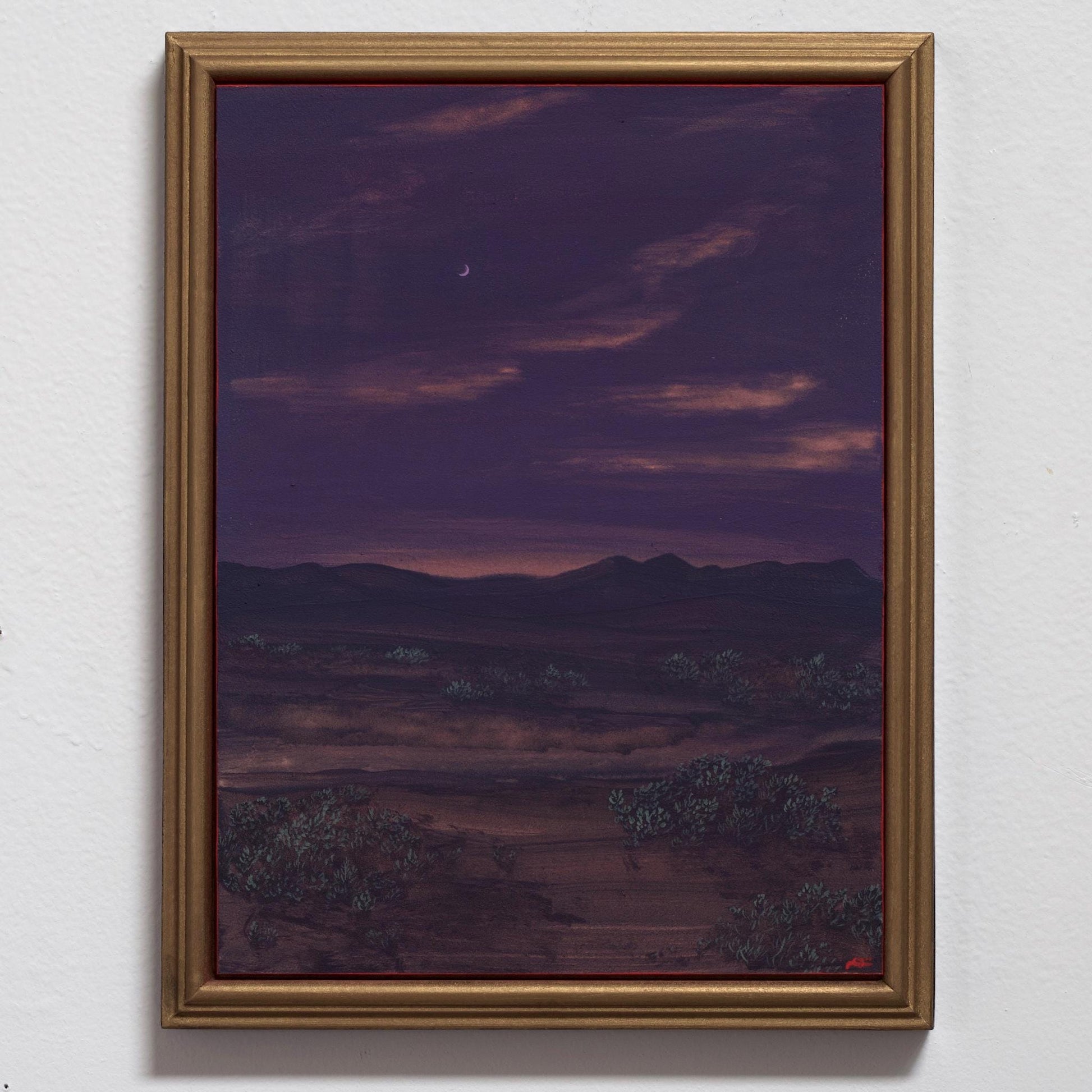 Galisteo Basin No.2 - 9" x 12"- Southwestern Painting in Handmade Frame