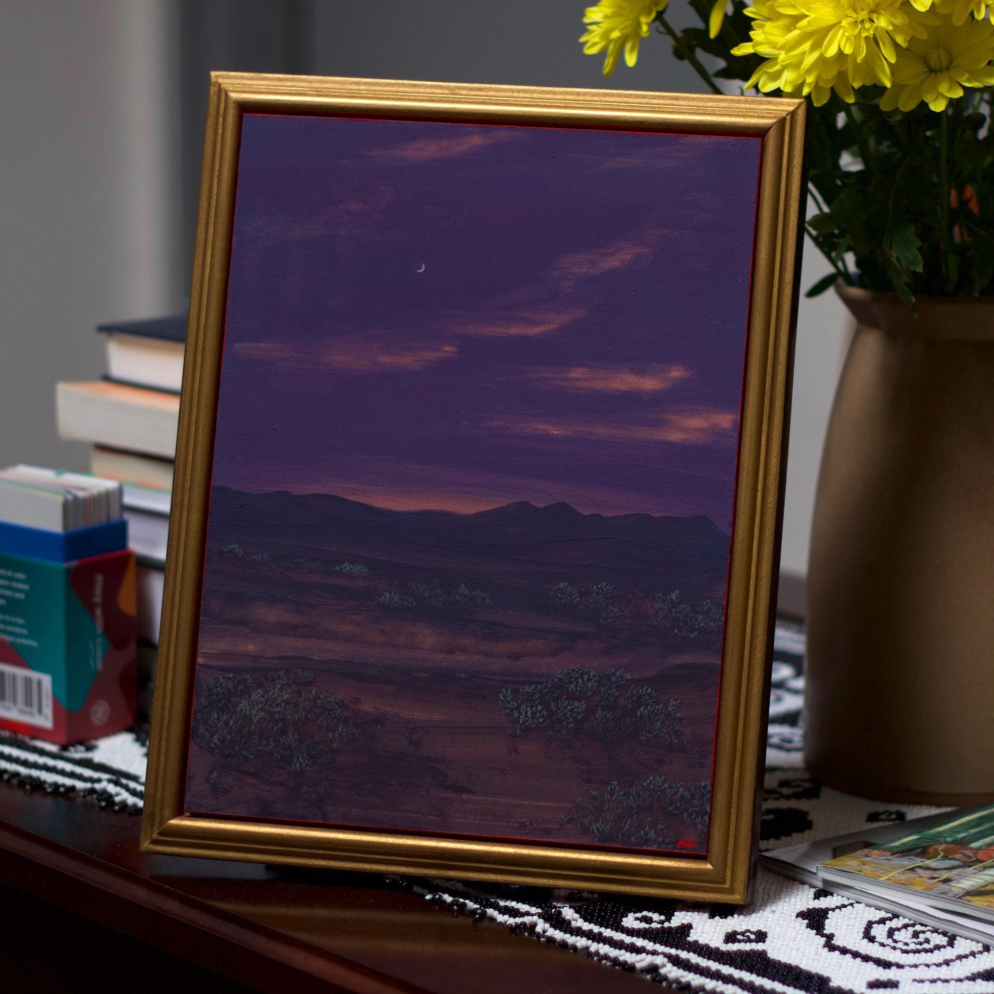 Galisteo Basin No.2 - 9" x 12"- Southwestern Painting in Handmade Frame