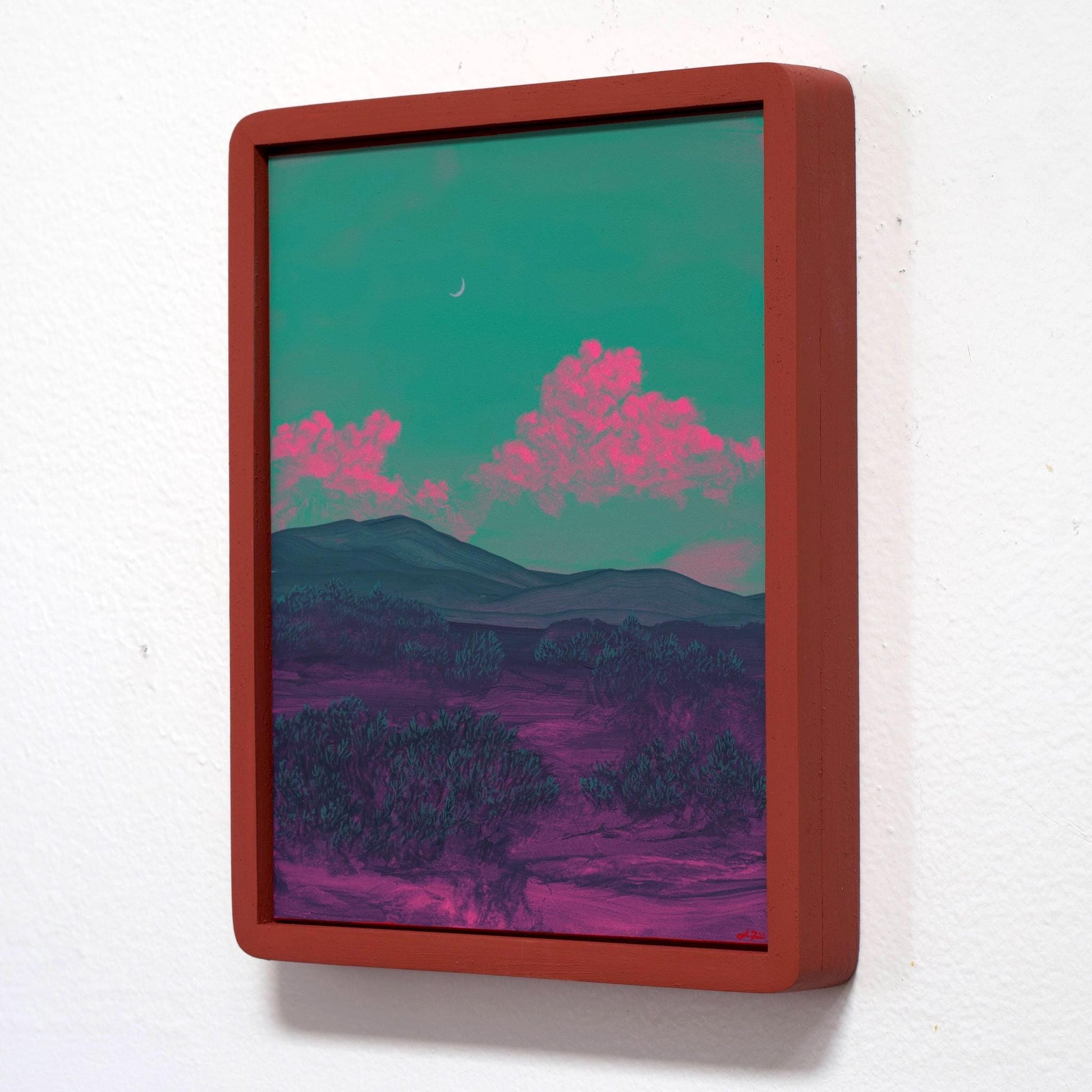 Santa Fe Foothills No.1 - 8" x 10"- Southwestern Painting in Handmade Frame