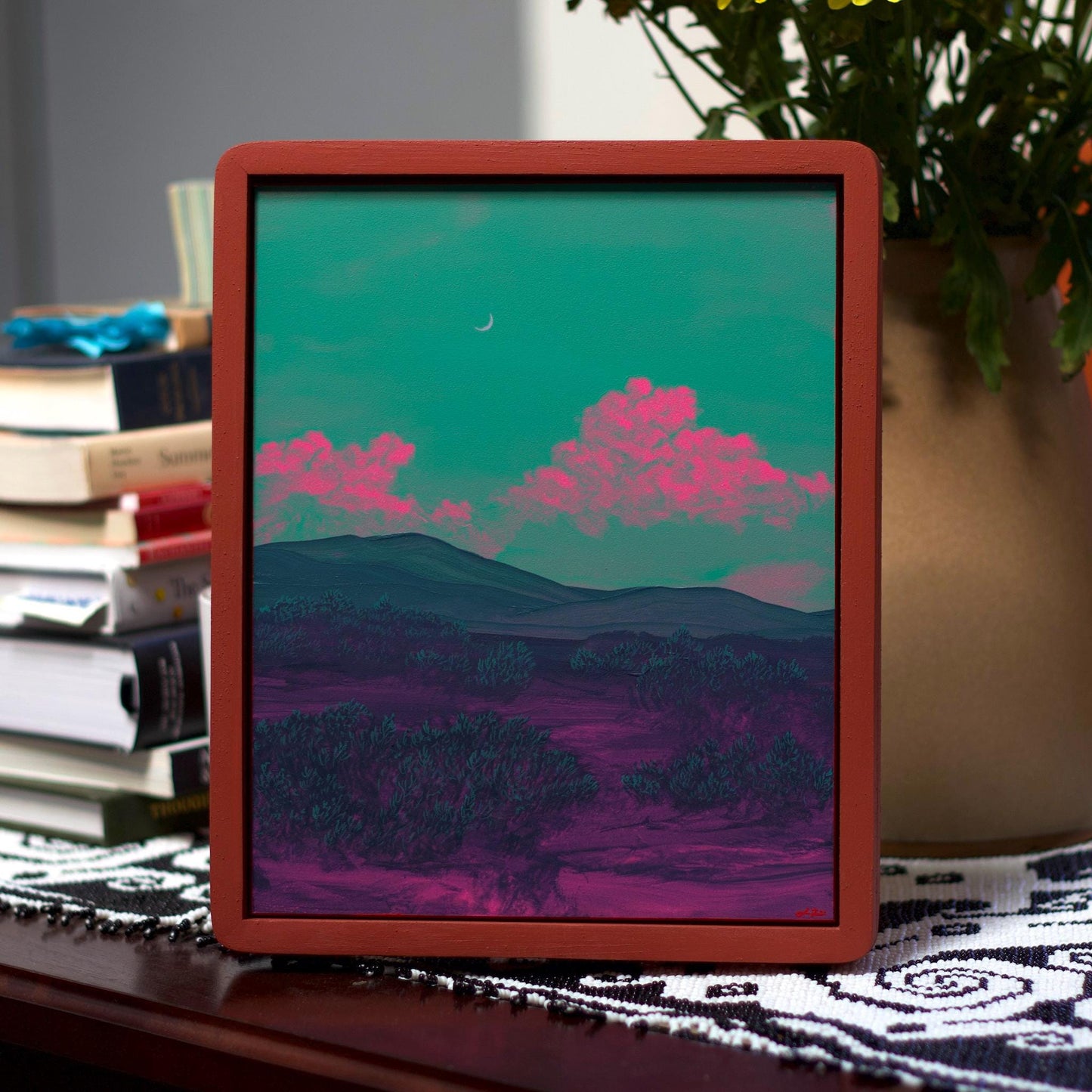 Santa Fe Foothills No.1 - 8" x 10"- Southwestern Painting in Handmade Frame