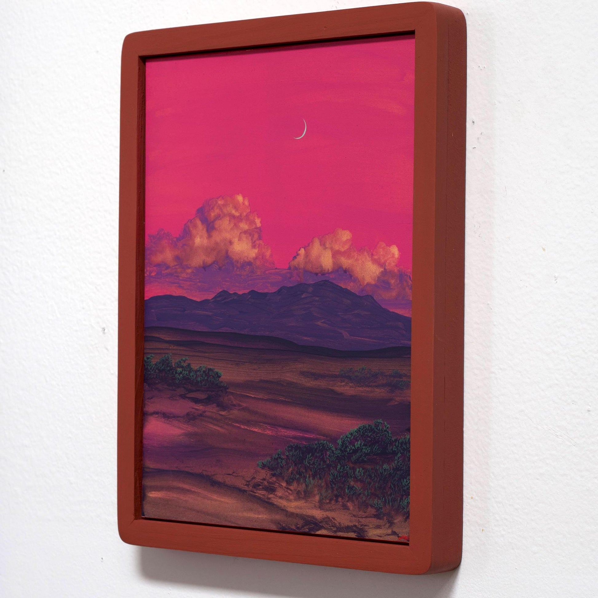 Ortiz Series 3, No.12 - 9" x 12"- Southwestern Painting in Handmade Frame