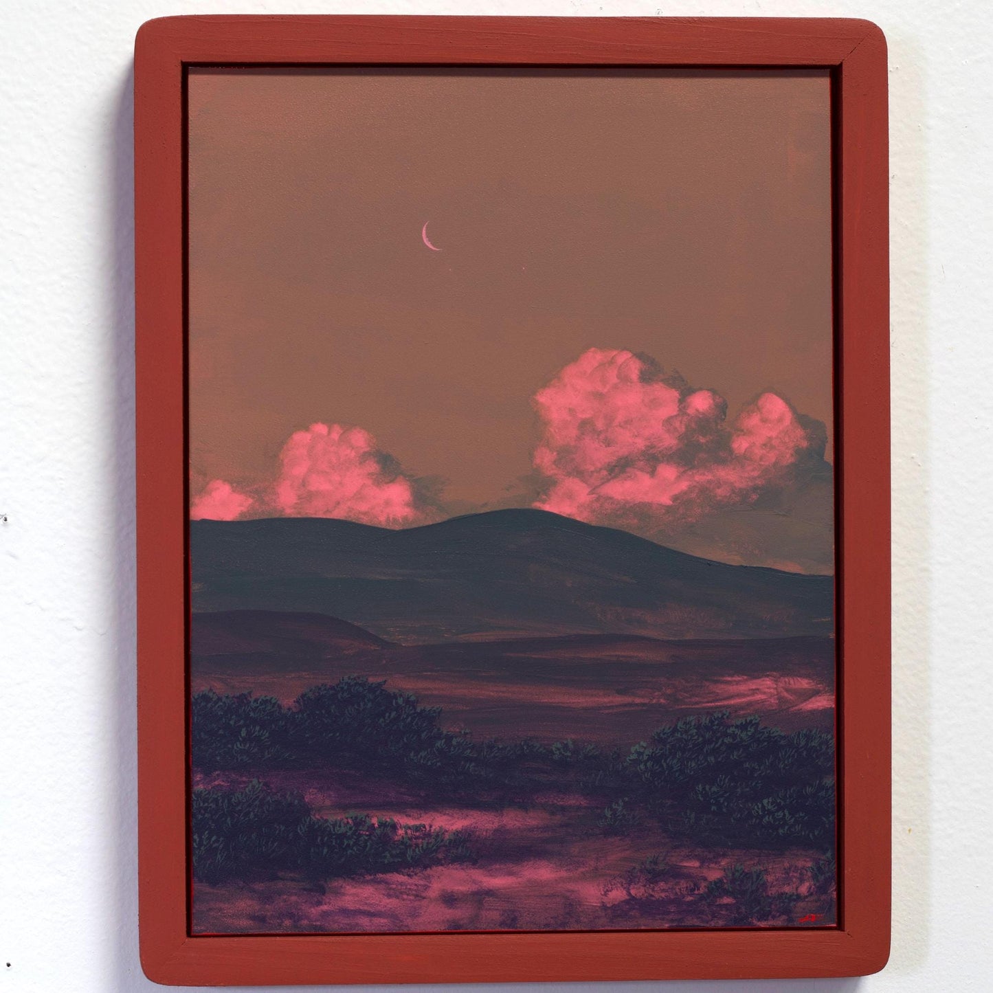 Santa Fe Foothills No.3 - 9" x 12"- Southwestern Painting in Handmade Frame