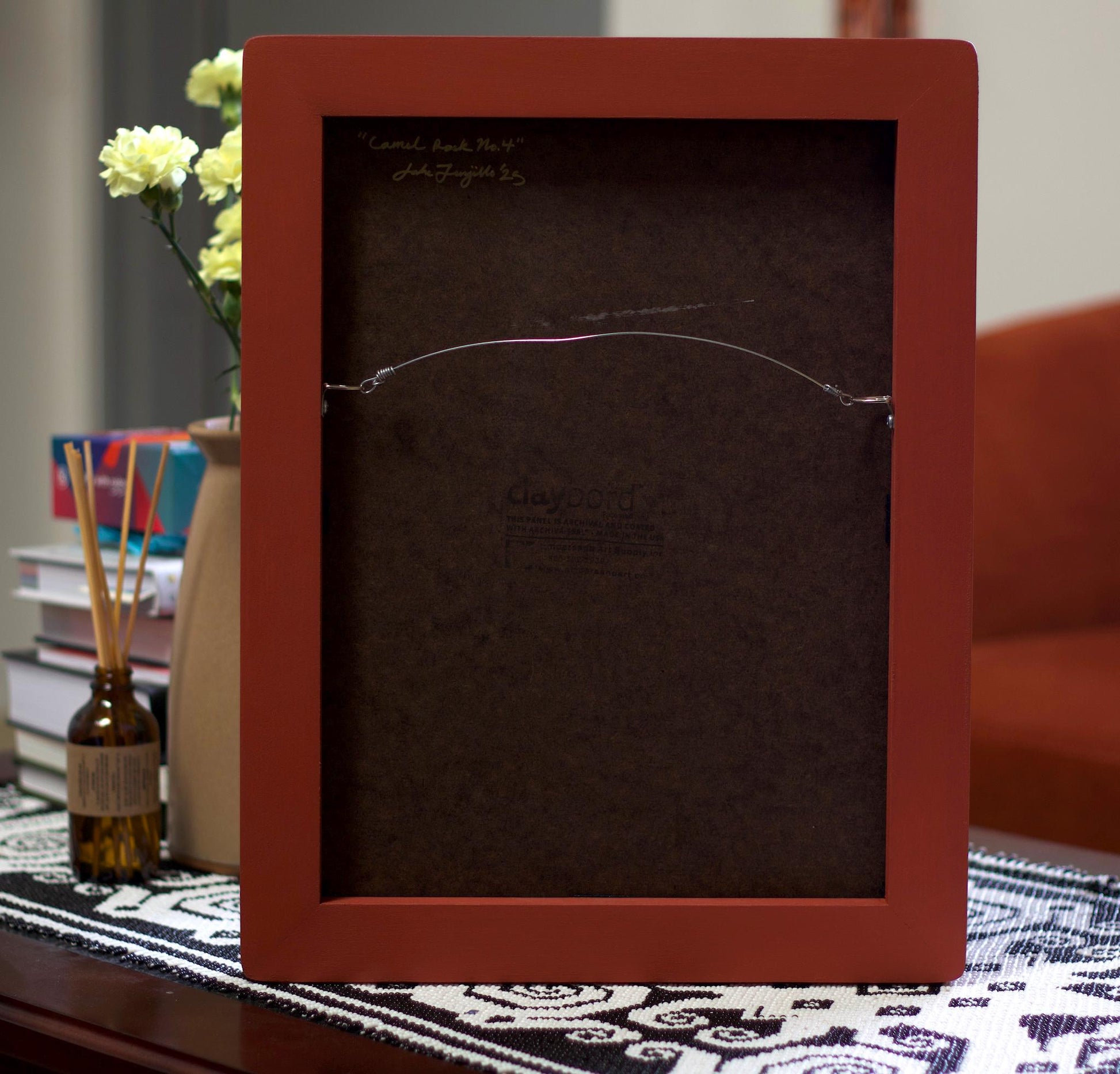 Camel Rock No.4 - 12" x 16", Original Southwestern Landscape Painting in Handmade Frame