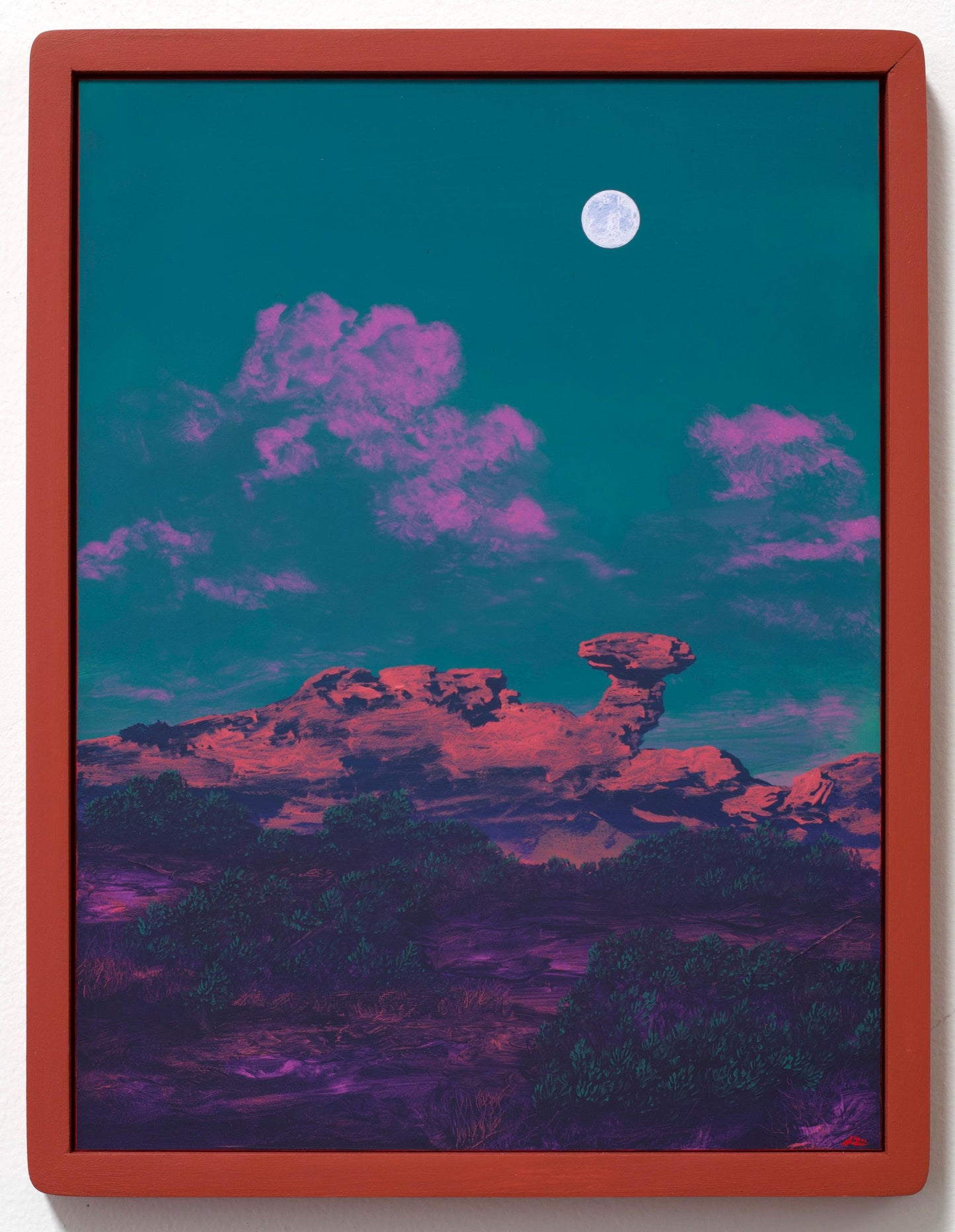 Camel Rock No.4 - 12" x 16", Original Southwestern Landscape Painting in Handmade Frame