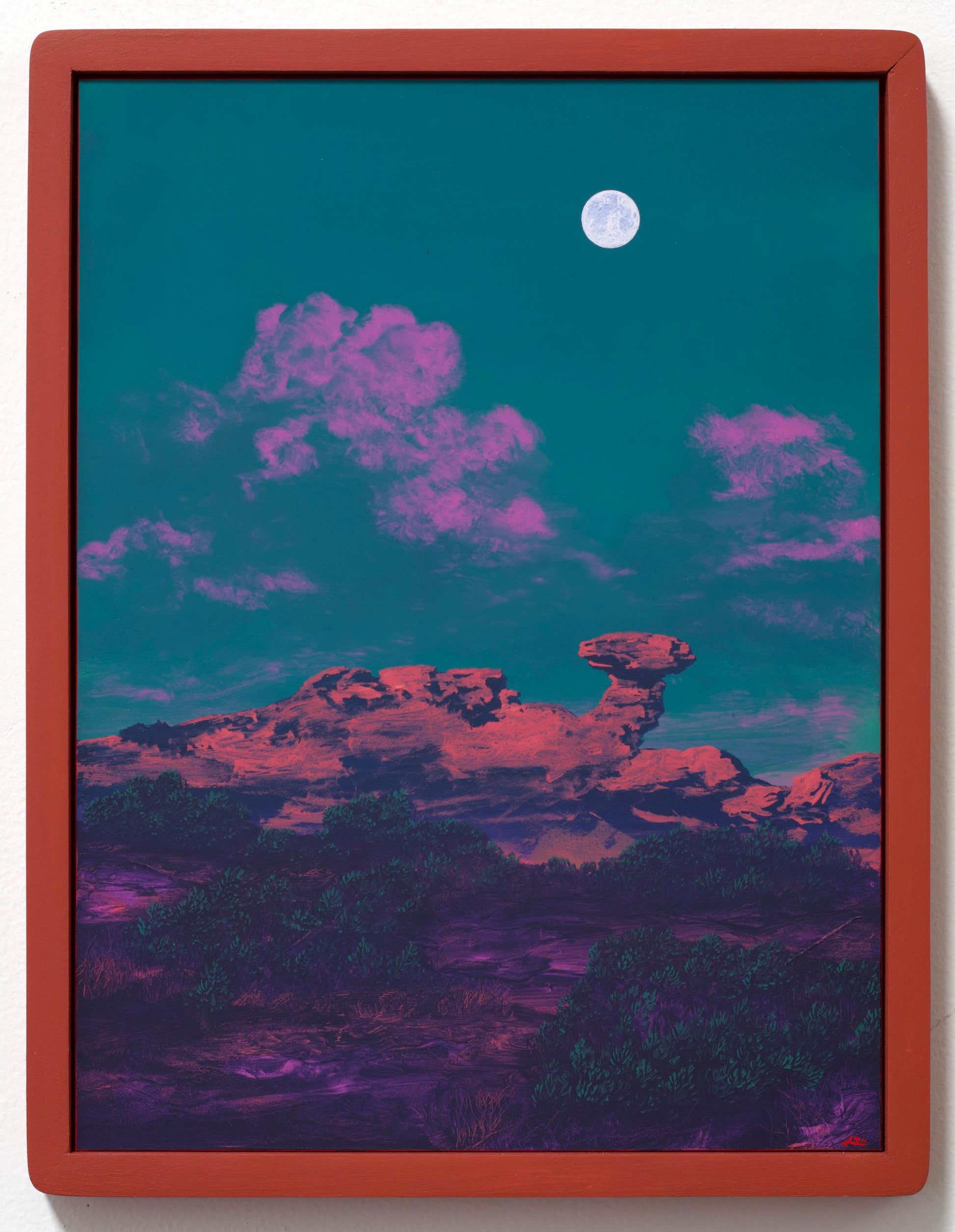 Camel Rock No.4 - 12" x 16", Original Southwestern Landscape Painting in Handmade Frame