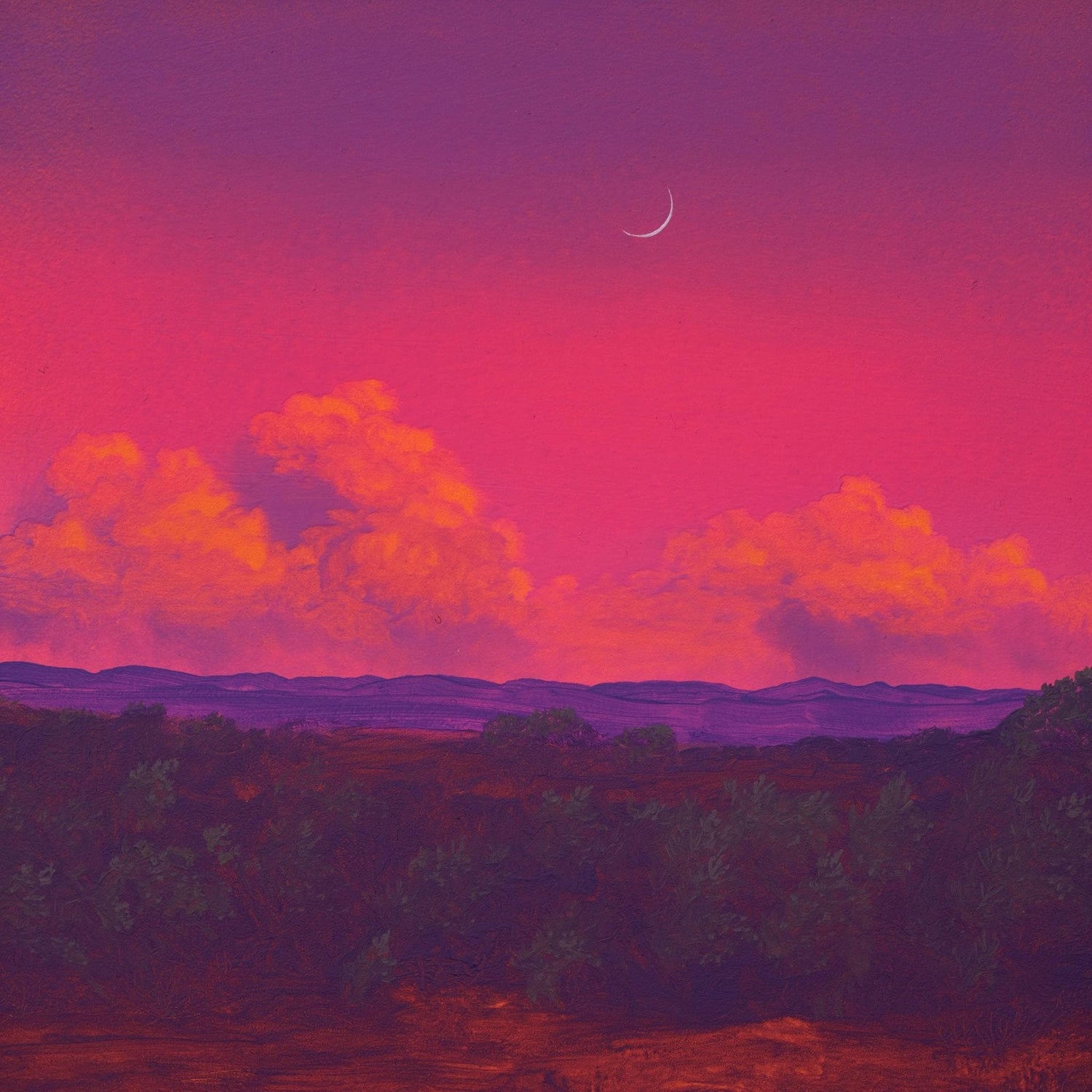 Pojoaque No.1 - 8" x 8"- Southwestern Oil Painting in Handmade Frame